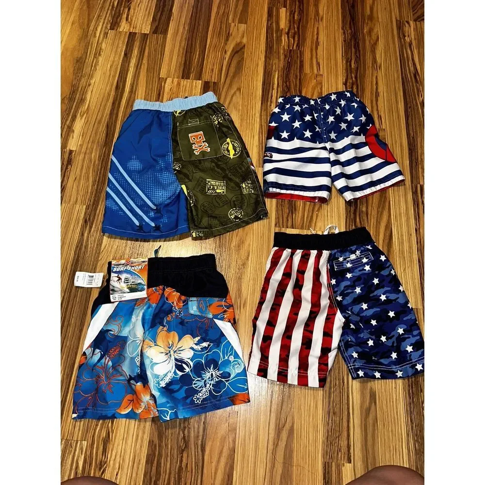 Disney Planes Avengers‎ TCP Zero Exposure Boys Swim Trunks Sz 5/6 Lot Of 3